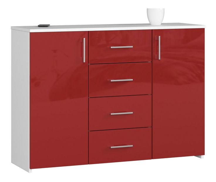 Komoda Kiran (červený lesk)
