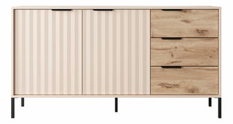 Komoda  Rastafa 2D3S (dub vikingský + béžová)