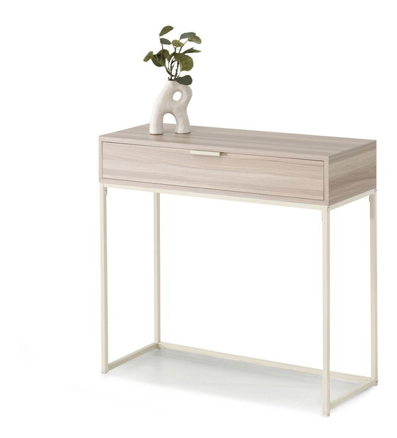 Konzolový stolek Norma M (popelaváo béžová + krémová)