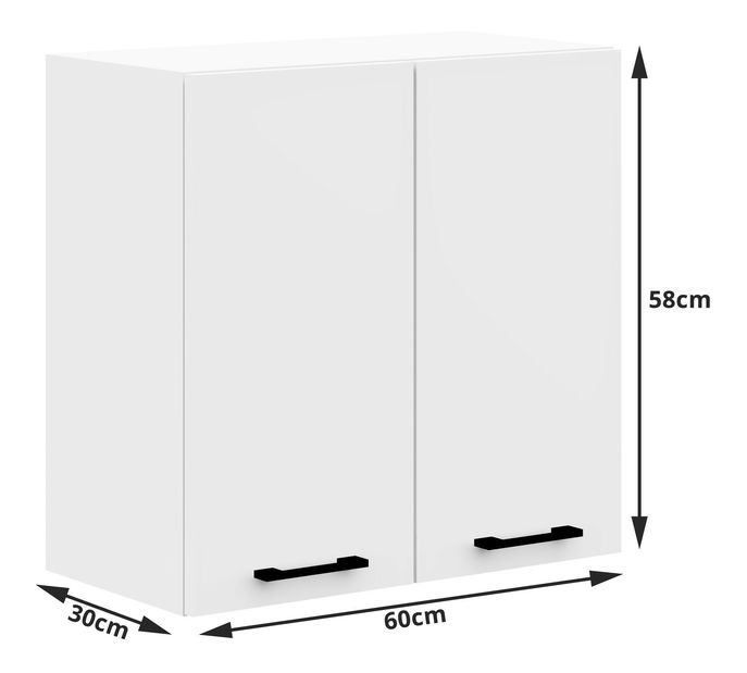 Horní kuchyňská skříňka Ozara W60 H580 (bílá)
