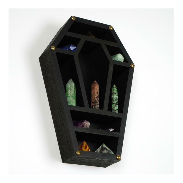 Dekorativní nástěnná police Ketina 1 (černá)