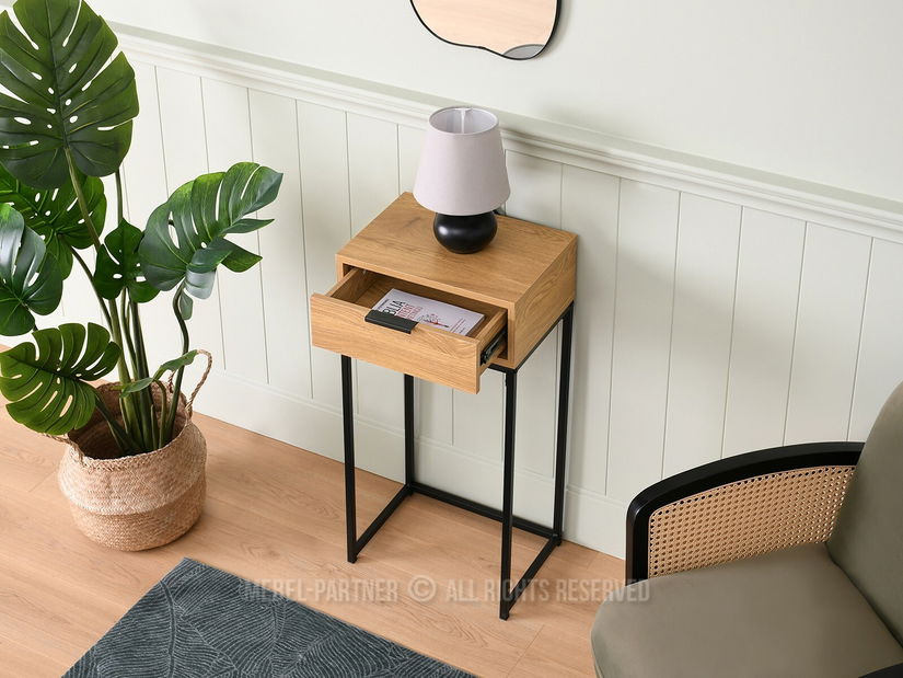 Konzolový stolek Norma S (dub + černá)