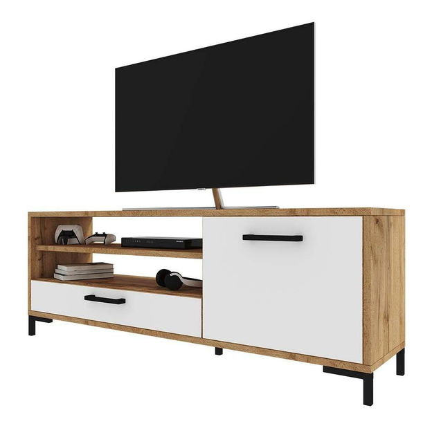 TV skříňka/stolek Cascade (dub lancaster + bílá)