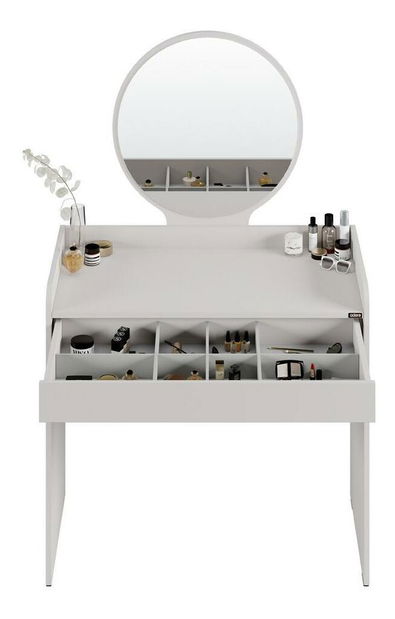 Toaletní stolek Trinity 1 (bílá) (se zrcadlem)