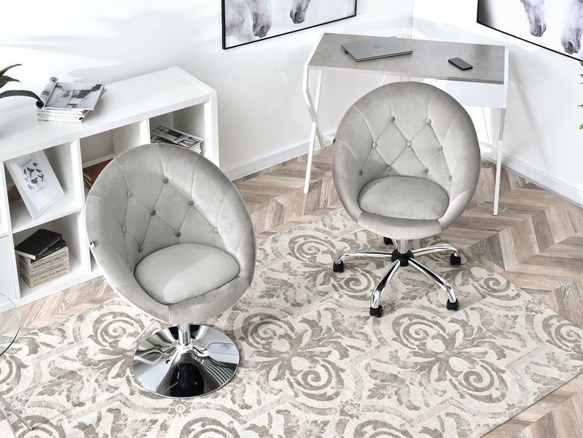 Křeslo Lush 4 (šedá + chromová)