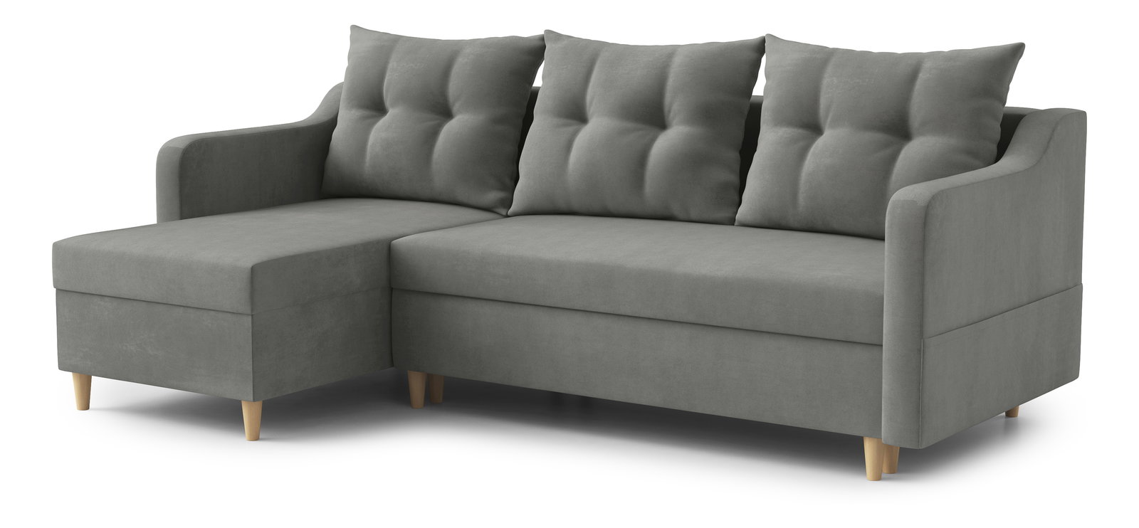 Rohová sedací souprava Lou (L) (šedá)