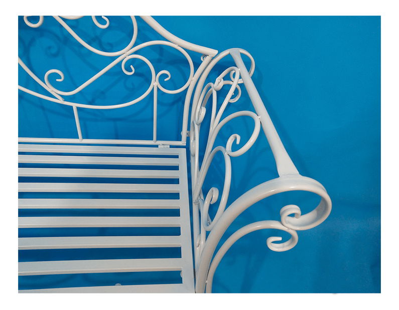 Zahradní lavička Entalia (bílá)