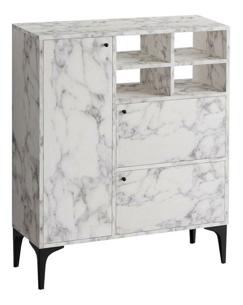 Regál Aliex 2 (mramor carrara)