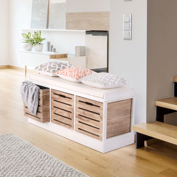 Lavice Tordo (bílá + medová)