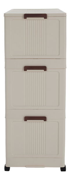 Skříňka Pillia 2 (bílá + hnědá)