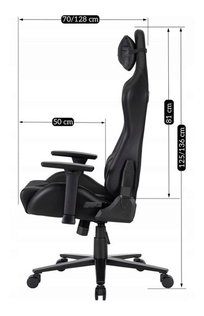 Herní křeslo Fomentan (černá)