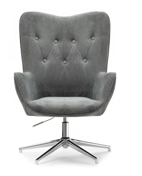 Křeslo Truni (šedá + chromová)