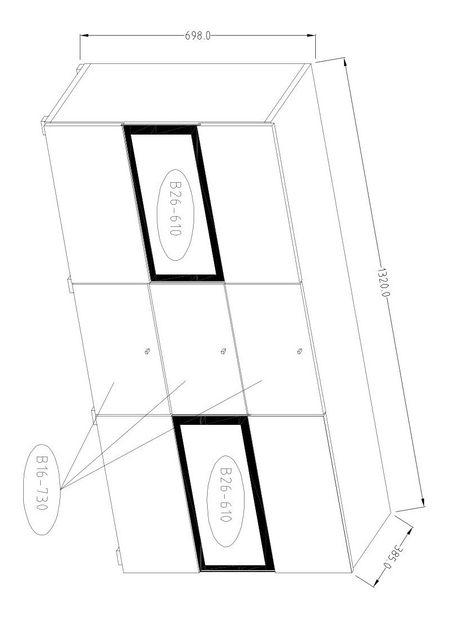 Vitrína Barly Typ 26 (schiefer)