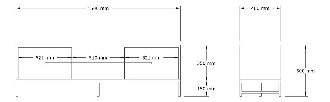TV stolek/skříňka Valobe 1 (ořech)