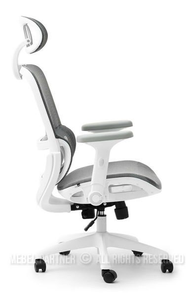 Kancelářské křeslo Ikergen (šedá + bílá)