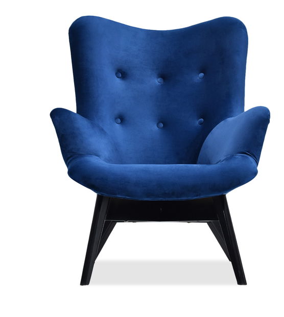 Relaxační křeslo Florentino (tmavě modrá + černá)