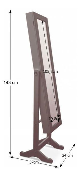 Zrcadlo Gehei (hnědá)