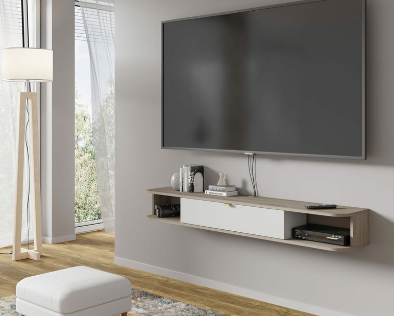 TV stolek/skříňka Ikaro (dub sonoma + bílá)