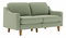 Pohovka dvousedačka Dělají 2 (mořská zelená + ořech)