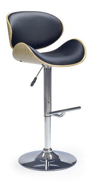 Barová židle Herb (dub světlý + černá)