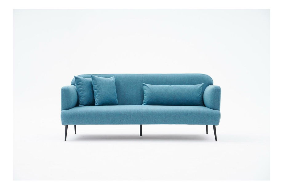 Pohovka třísedačka Revosatta (tyrkysová + černá)