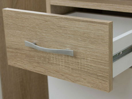 Koupelnový nábytek Lomesa MDF (dub wotan + bílý lamel) (se sifonem)