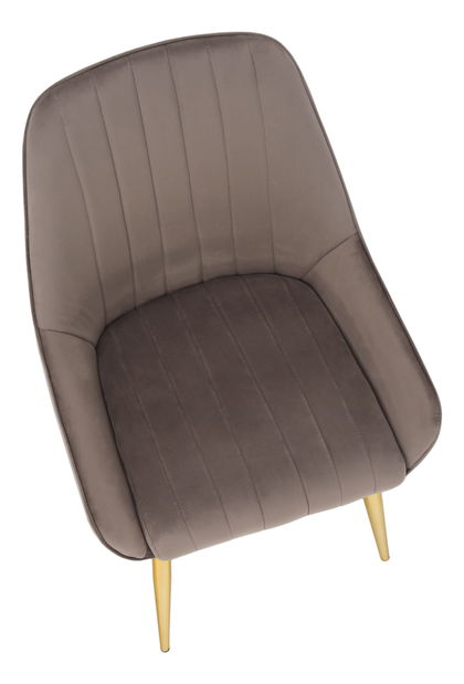 Jídelní židle Soddy (šedohnědá + zlatá)