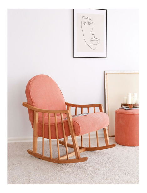 Houpací křeslo Kimmy (korálová)