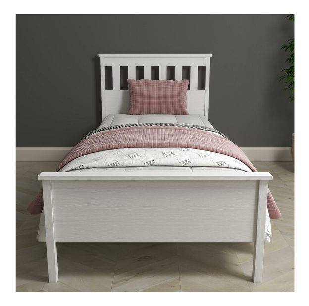 Jednolůžková postel Franc 61 (bílé dřevo)