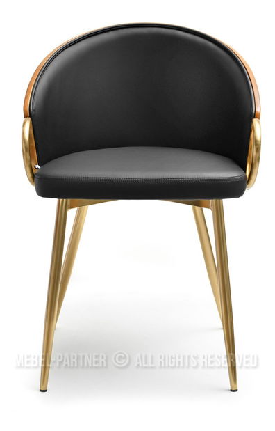 Židle Elviria K (ořech tmavý + zlatá)