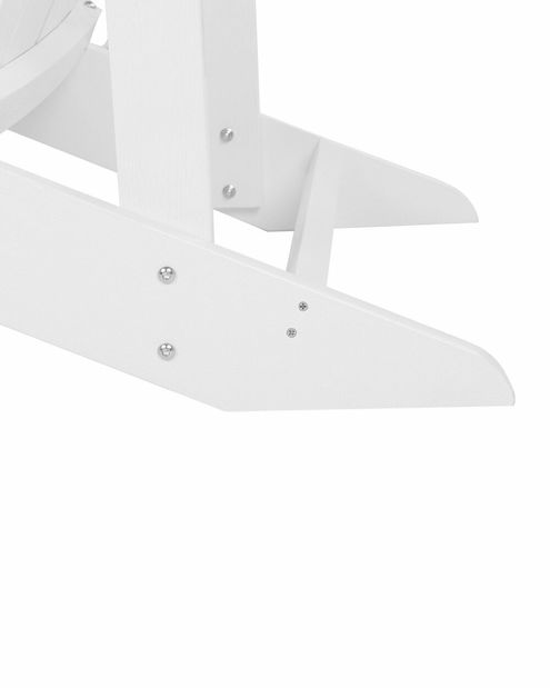 Zahradní židle s podnožkou Adack (bílá)