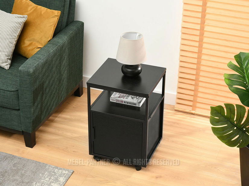 Skříňka Adlo (černé dřevo + černá)