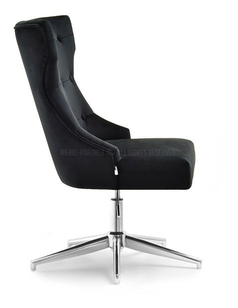 Křeslo Elza (černá + chromová)