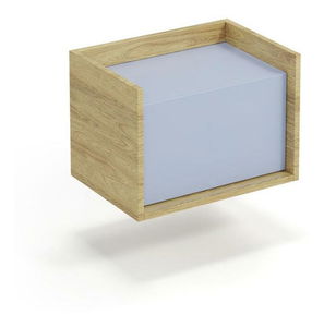 Skříňka Mozelle 1D2 (hikor + modrá)
