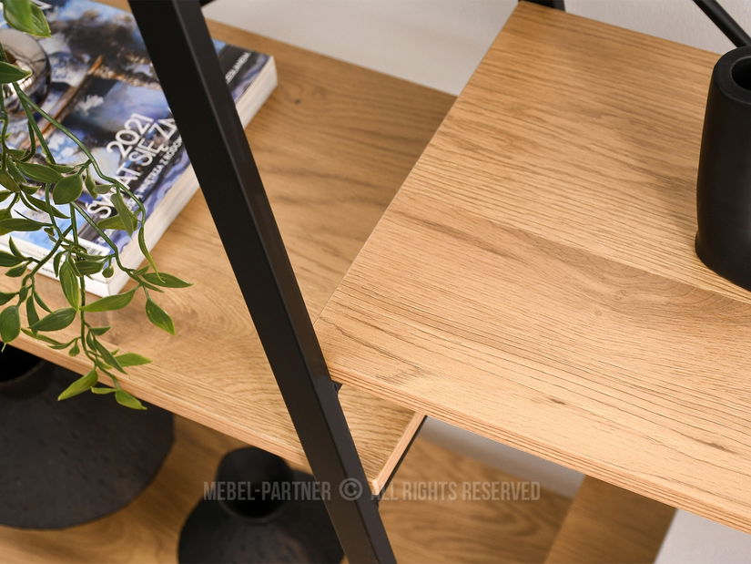 Regál Gecon Reg (dub + černá)