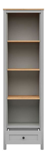 Regál BRW Salga 7 (arktická šedá + dub artisan)