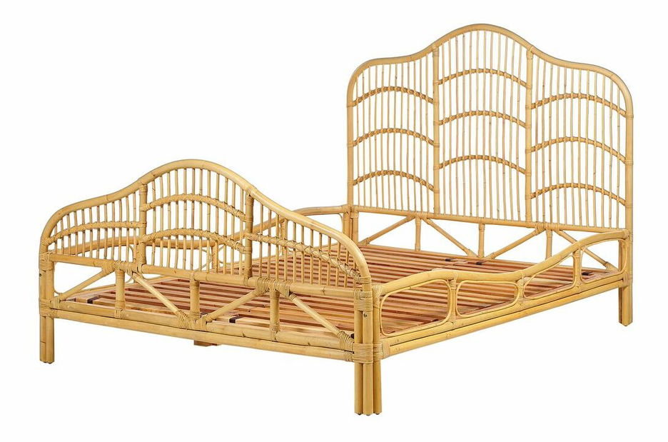 Manželská postel 140 cm Dori (světlé dřevo) (s roštem)