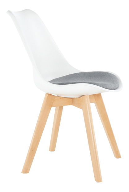 Jídelní židle Ambany (bílá + šedá)