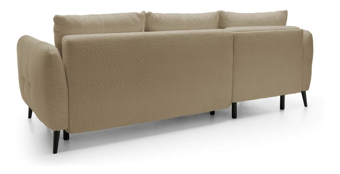 Rohová sedací souprava Odysea (L) (světlobéžová + černá)