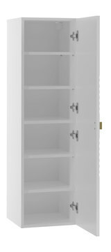 Koupelnová sestava Madrealla I (bílá + lesk bílý + zlatá) (s umyvadlem a sifonem)