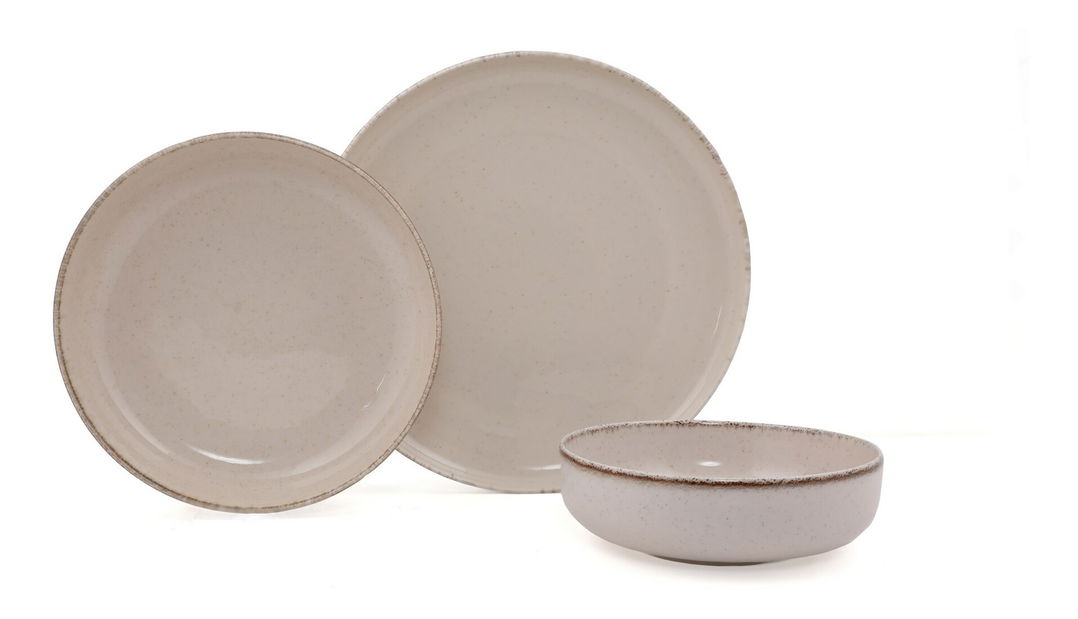 Jídelní sada (12 ks.) Modvi (krémová)