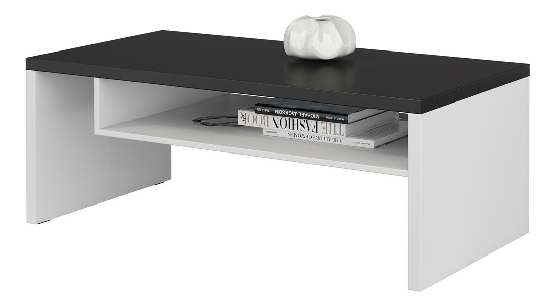 Konferenční stolek Crossroad W99 (černá + bílá)