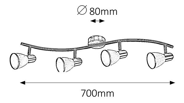 Bodové svítidlo Art Flower 6359 (bronzová + rýžové kamenné sklo)