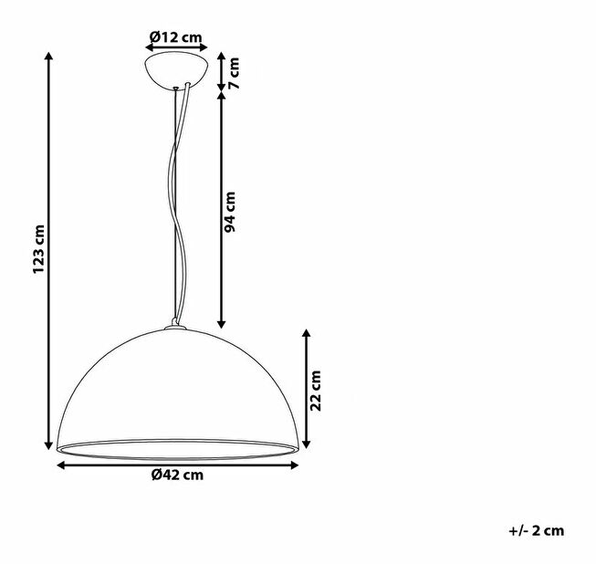 Závěsná lampa Tomeno (světle šedá)