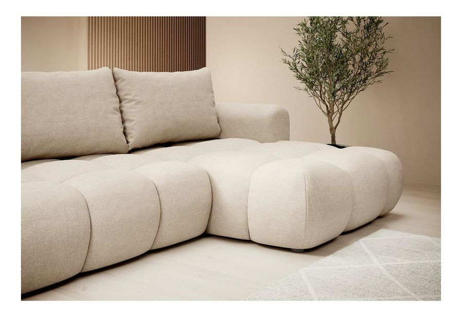 Rohová sedací souprava Ombre (P) (béžová + černá)