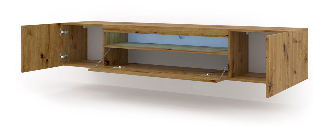 TV stolek/skříňka Aurinko 200 (dub artisan) (s osvětlením)