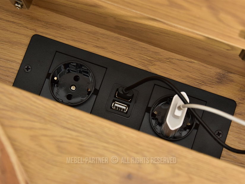 Noční stolek Torry (dub + černá)