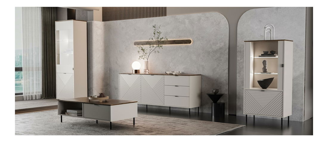 Regál Eliminados 1 (kašmír + dub castello)