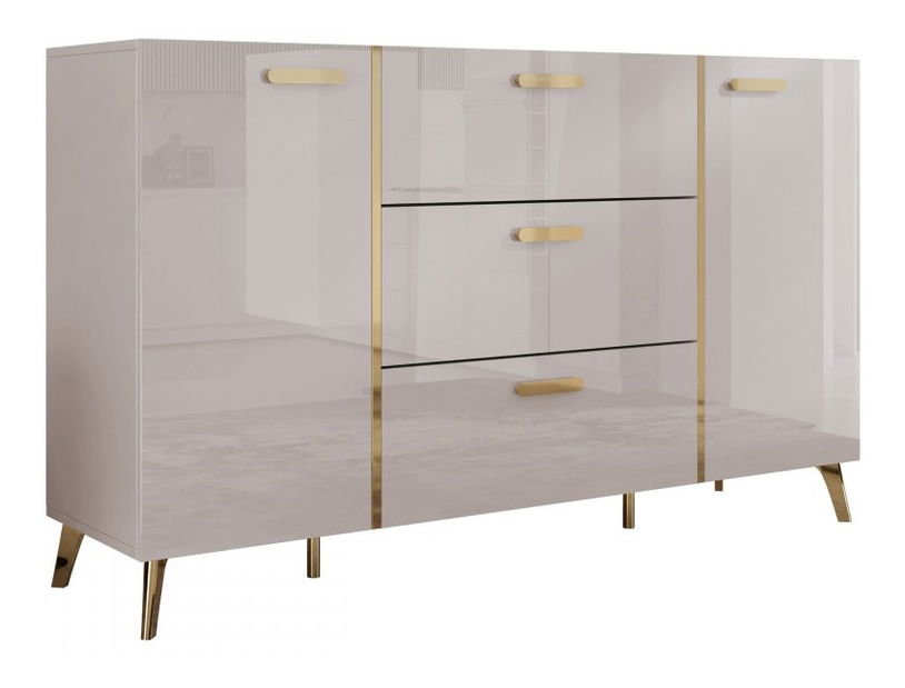 Komoda Rostasi 2D3SZ (kašmír lesklý + zlatá)