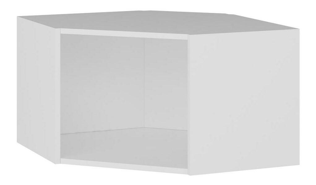 Rohová závěsná skříňka Bubose 5 (bílá + dore)